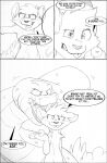  2012 anthro buckteeth comic female feral fur group hair herpestid jajuka jasper_(tacokurt) lagomorph large_pred larger_pred leporid male mammal mongoose monochrome open_mouth python rabbit reptile roma_(tacokurt) scalie simple_background size_difference snake tacokurt tail teeth text tongue trio 