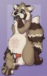 absurd_res bodily_fluids cum cum_in_mouth cum_in_own_mouth cum_in_self cum_inflation cum_inside genital_fluids hi_res inflation jono male mammal plushie procyonid raccoon sex solo symrea voodoo voodoo_sex