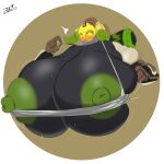 1:1 absurd_res areola big_areola big_breasts big_nipples bikini bikini_top blizzard_entertainment breasts bust_portrait clothing female green_areola green_nipples hi_res huge_breasts hyper hyper_breasts ineffective_clothing machine nipples omnic orisa_(overwatch) overwatch portrait robot solo swimwear taur tusks two-piece_swimsuit yellow_eyes za_barro