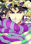  battle_tendency black_hair bubble caesar_anthonio_zeppeli fingerless_gloves gloves goggles goggles_on_head green_eyes grin jojo_no_kimyou_na_bouken joseph_joestar_(young) lisa_lisa loggins_(jojo) mapi messina_(jojo) rudolph_von_stroheim scarf smile suzi_q 