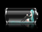  aqua_hair bare_shoulders battery black_background boots closed_eyes container detached_sleeves hands_clasped hatsune_miku highres in_container long_hair nanaku_teiru necktie own_hands_together reflection reflective_floor simple_background sitting skirt solo thigh_boots thighhighs transparent twintails very_long_hair vocaloid zettai_ryouiki 