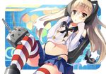  &gt;_&lt; anchor anchor_hair_ornament bangs bare_shoulders black_neckwear blush brown_eyes buttons closed_eyes crop_top diagonal_stripes dutch_angle elbow_gloves flat_chest floating_hair gloves gradient grid groin hair_between_eyes hair_ornament hair_ribbon hairband hexagon highleg highleg_panties kantai_collection knee_up leg_grab long_hair looking_at_viewer lowleg lowleg_skirt machinery miniskirt navel neckerchief no_bra panties panty_straps pantyshot parted_lips platform_footwear pleated_skirt red_legwear rensouhou-chan ribbon school_uniform see-through serafuku shimakaze_(kantai_collection) shirt skirt sleeveless sleeveless_shirt star string_panties striped striped_legwear thighhighs turret underwear uwatsuki_isshiki white_gloves white_hair white_legwear zettai_ryouiki 