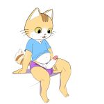 1:1 absurd_res anthro bodily_fluids clothed clothing clothing_lift clothing_pull domestic_cat felid feline felis foreskin genital_fluids genitals hi_res leaking_precum male mammal navel open_mouth penis precum presenting presenting_penis retracted_foreskin shirt shirt_lift sitting slightly_chubby solo sweat sweatdrop tapio_chatarozawa topwear twerpishimp underwear underwear_pull working_buddies!