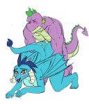 ahegao ambiguous_penetration anthro big_breasts big_butt blue_body blue_scales blue_spines blush breasts butt digital_drawing_(artwork) digital_media_(artwork) doggystyle dominant dominant_male dragon duo eyes_closed female friendship_is_magic from_behind_position green_spines hasbro hi_res looking_pleasured male male/female my_little_pony mythological_creature mythological_scalie mythology nipples nude nude_anthro nude_female nude_male penetration pia-sama princess_ember_(mlp) purple_body purple_scales red_eyes scales scalie sex spike_(mlp) submissive submissive_female tail wings