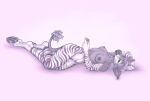 2023 anthro blunt breasts cloven dark_nipples drugs entwined_legs female fur genevieve_lykelle hair hand_behind_head holding_object hooves joint joint_in_hand marijuana marijuana_blunt markings monochrome multicolored_body multicolored_fur navel nipples nude pose pubes s00t smoke smoke_trail smoking smoking_marijuana solo striped_body striped_fur striped_markings stripes tail tail_tuft tuft