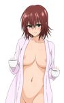 breasts mikado_ryouko nipples no_bra nopan robe to_love_ru to_love_ru_darkness transparent_png vector_trace 