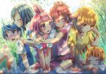  aida_mana blush dokidoki!_precure hishikawa_rikka hug inoshishi precure rakeru_(precure) rance_(precure) sharuru_(precure) yotsuba_alice 