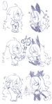  angry blake_belladonna book bow comic flower fume gauntlets hair_bow hsiang_ning long_hair monochrome multiple_girls reading rwby speech_bubble surprised yang_xiao_long 
