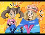  1boy 2girls multiple_girls nintendo pokemon pokemon_(anime) pokemon_(game) pokemon_xy sana_(pokemon) satoshi_(pokemon) serena_(pokemon) spoilers 