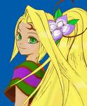  child flower green_eyes hair_ornament kid_icarus kid_icarus_uprising long_hair nachure nintendo ponytail smile viridi 
