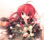  alastor_(shakugan_no_shana) jewelry long_hair pendant red_eyes red_hair school_uniform serafuku shakugan_no_shana shana sword tachitsu_teto trench_coat weapon 