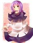  blush capelet kumoi_ichirin purple_eyes purple_hair skirt solo tamagogayu1998 touhou 