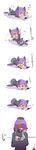  absurdres admiral_(kantai_collection) bad_id bad_pixiv_id camcorder closed_eyes comic crying eyepatch eyepatch_removed gloves headgear heart highres kantai_collection long_image mechanical_halo multiple_girls okuva open_mouth purple_hair school_uniform short_hair sleeping t-head_admiral tall_image tantrum tatsuta_(kantai_collection) tenryuu_(kantai_collection) thighhighs translated yada_yada 