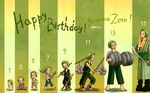  1boy age_progression baby barefoot birthday child full_body green_hair haramaki highres male male_focus multiple_persona one_piece roronoa_zoro solo stick striped striped_background sword weapon weights 