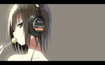  black_hair brown_eyes candy headphones lollipop short_hair sky_(freedom) 