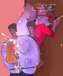 absurd_res ace_booper anthro avian bird blue_body bodily_fluids butt butt_heart canid canine clothing container cum doggystyle felid feline femboy food from_behind_position genital_fluids genitals heart_symbol hi_res hybrid impregnation leaking_cum legwear male male/male mammal panties penetration penis pizza pizza_box pressed_against sex solo thigh_highs underwear unknown_artist