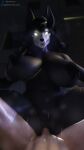 absurd_res amazon_position anthro athletic athletic_male big_breasts big_butt black_body black_fur breasts butt canid canine canis dominant dominant_anthro dominant_female duo female fur hael_(fortnite) hi_res human larger_female looking_at_viewer mal0 male male/female mammal nude nude_female nude_male pale_skin samtrix scp-1471-a scp-1471-a_(scrag) scp_foundation sex size_difference thick_thighs wide_hips wolf