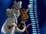 angry anthro black_eyes blue_eyeshadow bottomwear bovid caprine chimera chloroform clothing club_background colored drugged eyeshadow felid female forced fur goat group hair half-closed_eyes hi_res horn living_tail lock_bulge lock_symbol long_hair makeup male male/female male/male mammal mono-lith mouse murid murine narrowed_eyes nightclub ozma pantherine pencil_skirt rave reptile rodent scalie skirt smug_face smug_grin snake snake_tail substance_intoxication tail thong tiger trio underwear unusual_anatomy unusual_tail white_body white_eyes white_fur yellow_eyes