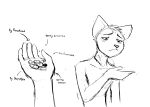  2025 5_fingers anthro black_and_white canid canine canis daniel_(hladilnik) drugs english_text eye_bags fingers hi_res hladilnik male mammal medication medicine monochrome painkillers pills sketch solo text tired viagra wolf 