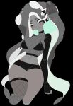 big_breasts black_background blush bra breasts cephalopod clothing crop_top electronics female fishnet_clothing fishnet_legwear fishnet_topwear greyscale headphones hi_res humanoid legwear marina_(splatoon) marine mollusk monochrome navel navel_piercing nintendo not_furry octarian octoling piercing pseudo_hair shirt simple_background solo splatoon tentacle_hair tentacles topwear underwear usa37107692