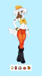 anthro beanie bell bell_collar boots bottomwear brown_body brown_fur canid canine canis clock clothing collar crop_top curly_hair denim denim_bottomwear denim_clothing digital_media_(artwork) domestic_dog drawpile_(artwork) emoji eyelashes female fluffy fluffy_tail footwear fur furgonomic_footwear furgonomics hair hat headgear headwear jeans jingle_bell jingle_bell_collar mammal multicolored_body multicolored_fur navel navel_piercing pants piercing proxicute shirt shoes slim_female small_hips small_waist solo tail thin_legs topwear two_tone_body two_tone_fur watch white_body white_fur wristband wristwatch