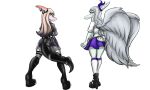 2025 5:3 alpha_channel alternative_fashion anthro bangs biped black_boots black_bottomwear black_clothing black_footwear black_shorts blonde_hair blue_body blue_feathers blue_scales bone_frill boots bottomwear chain clothed clothed_anthro clothed_female clothing colored crossed_arms dinosaur duo elbow_feathers eyewear fang_(gvh) feathered_wings feathers female fingers fishnet_clothing fishnet_leggings fishnet_legwear footwear frill_(anatomy) frill_piercing frill_ring frown full-length_portrait furgonomics furry-specific_piercing glasses goodbye_volcano_high goth green_eyes grey_body grey_feathers grey_hair hadrosaurid hair half-closed_eyes head_turned hi_res high_heels highlights_(coloring) humanoid_hands kaewhy knee_boots knee_highs knee_socks leggings legs_together legwear long_hair long_tail looking_at_viewer looking_back markings multicolored_body multicolored_scales naomi_(gvh) narrowed_eyes orange_body orange_eyes orange_scales ornithischian ornithopod parasaurolophus personality_swap piercing portrait prehistoric_species preppy pterodactylus pterosaur purple_bottomwear purple_clothing purple_skirt rear_view reptile ring_piercing scales scalie shirt shoes short_tail shorts simple_background skirt smile socks spiked_tail spikes spikes_(anatomy) spread_legs spreading standing striped_markings stripes tail tail_clothing thick_thighs topwear torn_clothing torn_leggings torn_legwear transparent_background two_tone_body two_tone_scales white_body white_clothing white_scales white_shirt white_topwear wings