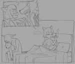 2025 2koma 4_fingers after_sex anthro anthro_on_anthro areola bed bedding before_and_after bent_arm big_areola big_breasts big_eyes big_mouth_(anatomy) big_snout blanket blush blush_lines bob_cut bodily_fluids border breast_grab breasts canid canine canis cigarette cigarette_smoke claws clothed clothed_anthro clothed_female clothed_male clothed_to_nude clothing comic criss-cross_clothing criss-cross_pattern criss-cross_shirt criss-cross_topwear dbaru digital_drawing_(artwork) digital_media_(artwork) disappointed domestic_cat dress drooling duo ellipsis emanata embarrassed erect_nipples eyebrows eyelashes eyeless felid feline felis female finger_claws fingers flash_emanata frown furniture grey_border greyscale hair half-closed_eyes hand_on_another&#039;s_breast hand_on_breast head_turned heavy_blush hi_res holding_cigarette holding_object huge_areola humanoid_hands interspecies iris leaning leaning_forward long_tongue looking_at_another looking_at_partner male male/female mammal monochrome mouth_closed narrowed_eyes necktie nipple_outline nipples no_irises no_pupils nude nude_anthro nude_female nude_male on_bed open_mouth open_smile outside_border pattern_clothing pattern_shirt pattern_topwear pillow pointy_ears pouting prick_ears pupils pussycat_(takena_nagao) radial_speed_lines saliva sharp_teeth shirt short_hair sitting sitting_on_bed sketch smile smiling_at_another smiling_at_partner smoke smoke_from_mouth smoking smoking_cigarette snout speech_bubble speed_lines surprise surprised surprised_expression sweat sweatdrop tail takena_nagao teeth thin_eyebrows tongue tongue_out topwear wide_eyed wolf