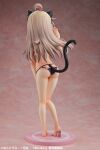  1girl absurdres ahoge animal_ears ass bare_legs barefoot black_panties cat_ears cat_lingerie cat_tail copyright_notice fake_animal_ears fake_tail figure figure_(medium) from_behind full_body highres long_hair looking_back official_art onii-chan_wa_oshimai! oyama_mahiro panties photo_(medium) solo straight_hair tail underwear 