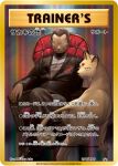  1boy arita_mitsuhiro artist_name black_jacket black_pants black_suit breast_pocket card_(medium) cat chair closed_mouth company_name copyright_name copyright_notice crossed_legs fangs forehead_jewel giovanni_(pokemon) grey_shirt hand_on_another&#039;s_head jacket male_focus official_art pants persian_(pokemon) pocket pokemon pokemon_(creature) pokemon_card pokemon_frlg pokemon_tcg shirt sitting suit team_rocket third-party_source trading_card translation_request whiskers 