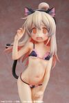  1girl @_@ absurdres animal_ears bare_arms bare_shoulders black_bra black_panties blush bra breasts cat_ears cat_lingerie cat_tail cowboy_shot crying fake_animal_ears fake_tail figure figure_(medium) hair_between_eyes highres long_hair navel official_art onii-chan_wa_oshimai! open_mouth oyama_mahiro panties photo_(medium) small_breasts solo stomach tail tears thighs underwear underwear_only 