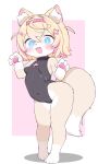 2025 4_toes 5_fingers absurd_res accessory alternate_species anthro anthrofied arms_bent bandage barefoot big_eyes biped black_clothing black_leotard blonde_hair blue_eyes blue_pupils blush breasts canid canine canis clothed clothed_anthro clothed_female clothing cute_fangs digital_media_(artwork) dipstick_tail domestic_dog eyebrow_through_hair eyebrows eyelashes fangs feet female female_anthro fingers full-length_portrait fur fur_tuft gem geometric_background glistening glistening_eyes glistening_hair gloves_(marking) hair hair_accessory handpaw hi_res highlights_(coloring) hololive hololive_en inner_ear_fluff kemono leg_markings leotard looking_at_viewer mammal markings mococo_abyssgard navel_outline open_mouth open_smile pawpads paws pink_highlights pink_inner_ear pink_mouth pink_nose pink_pawpads plantigrade portrait pose pupils shadow simple_background small_breasts smile smiling_at_viewer socks_(marking) solo standing tail tail_markings tan_body tan_fur tan_tail teeth three-quarter_view tight_clothing toes translucent translucent_hair tuft two_tone_tail vtuber white_body white_fur white_inner_ear_fluff white_sclera white_tail white_tail_tip wide_hips zazami_d