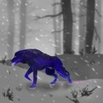 absurd_res blaze2012 blood blood_drip blood_from_wound blood_trail blue_body blue_fur bodily_fluids breath breath_fog canid canine canis cold colored_blood dripping feral forest forest_background fur green_eyes hi_res mammal nature nature_background pink_blood plant snow snowing tree unusual_blood unusual_bodily_fluids wolf wounded