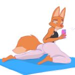 anthro butt canid canine diane_foxington dreamworks female fox hi_res invalid_tag legs mammal the_bad_guys yoga