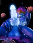3d_(artwork) 4_toes 5_fingers abs absurd_res anthro anus aurelion_sol_(lol) balls balls_focus bioluminescence blender_(artwork) blue_body blue_eyes blue_sclera bone butt claws cosmic_background digital_media_(artwork) dragon eastern_dragon feet finger_claws fingers genital_focus genitals glowing glowing_anus glowing_genitalia glowing_markings glowing_penis gold_(metal) gold_jewelry hair hi_res jewelry kvnpoulsen league_of_legends leaning leaning_backward looking_at_viewer macro macro_anthro macro_male male markings muscular mythological_creature mythological_scalie mythology non-mammal_balls penis penis_focus pink_hair planet riot_games scalie seductive serratus skull skull_head sky smile smiling_at_viewer solo solo_focus solo_in_panel space space_background tail tencent toes touching_thigh