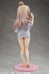  1girl absurdres ahoge ass bare_legs barefoot blue_dress dress figure figure_(medium) from_behind full_body highres kneepits legs long_hair no_pants official_art onii-chan_wa_oshimai! oyama_mahiro shirt short_sleeves solo standing 