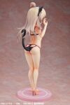  1girl absurdres ahoge animal_ears ass back bare_legs bare_shoulders barefoot black_panties bra cat_ears cat_girl cat_lingerie cat_tail fake_animal_ears fake_tail figure from_behind full_body highres legs long_hair official_art onii-chan_wa_oshimai! oyama_mahiro panties photo_(medium) solo standing tail underwear underwear_only 