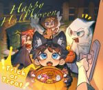  4boys angel angel_wings anger_vein animal_costume animal_ears animal_hands animification black_hair blonde_hair blue_eyes brown_eyes candy child doorway fake_animal_ears fake_claws fangs feathered_wings fence food ghost_costume gloves halloween halloween_bucket halloween_costume halo happy_halloween heterochromia jack-o&#039;-lantern looking_up mailbox_(incoming_mail) male_focus multiple_boys open_door open_mouth orange_hair paw_gloves pov_doorway purple_eyes rrrrrrrrrrrou1 scar scar_on_face south_park stitched_face stitches trick_or_treat ushanka wings wolf_costume wolf_ears 
