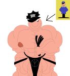 abs absurd_res alternate_reality_game bdsm bdsm_gear bdsm_outfit big_muscles bondage bound crosscityla dominant dominant_male dominatrix hi_res huge_muscles human hyper hyper_muscles male mammal muscular muscular_male nipples not_furry peace_symbol pecs pendog_creative_library police police_officer policeman_(pendog_creative_library) whip