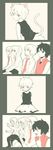  2girls 3boys 4koma amputee animal_ears bad_id bad_pixiv_id cat_ears cat_tail comic gaijin_4koma kaibutsu kemonomimi_mode lito_(24281122) multiple_boys multiple_girls necktie quadruple_amputee sabitsuki skirt smile_(.flow) tail 