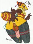 2025 5_fingers ahegao anal anal_fingering antennae_(anatomy) anthro arthropod balls bee biped blush bodily_fluids brown_body brown_fur brown_sclera chest_tuft cum cybernetic_limb cybernetics erection fingering fingers food fur genital_fluids genitals gesture hand_gesture heart_symbol hi_res honey_(food) horn hymenopteran i.v._(ivycomb) insect insect_wings looking_pleasured machine male penis pupils rear_view sex signature simple_background solo striped_body stripes traditional_media_(artwork) tuft unusual_bodily_fluids unusual_cum unusual_genital_fluids v_sign white_background white_pupils wings yellow_body yellow_fur zaeryn