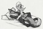 2025 4_toes 5_fingers ankle_tuft anthro anthro_on_anthro anthro_penetrated anthro_penetrating anthro_penetrating_anthro arm_tuft balls bed blush breasts canid canine canis domestic_dog duo eyeshadow fangs feet female female_on_top female_penetrated fingers fur furniture genitals hair hi_res hindpaw humanoid_hands knot knotted_penis leg_tuft lying lying_on_bed makeup male male/female male_on_bottom male_penetrating male_penetrating_female mammal marie_(nightdancer) mature_anthro mature_female navel neck_tuft nightdancer_(character) nipple_piercing nipple_tassels nipples nude nude_anthro nude_female nude_male on_back on_bed on_bottom on_top paws penetration penile penile_penetration penis penis_in_vagina piercing poodle pubes reverse_cowgirl_position sagging_breasts sex smile snowy18 tail teeth toes tongue tuft vaginal vaginal_penetration vulva wolf wrist_tuft