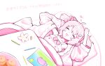  akane_iwawwa animal_ears hair_ornament hairpin non-web_source original pig pig_ears pig_girl pink_eyes pink_hair sleeping twintails virtual_youtuber 