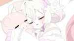  akane_iwawwa animal_ears animated animated_gif hair_ornament hairpin highres non-web_source original pig_ears pig_girl pink_eyes pink_hair skirt sleeping twintails virtual_youtuber 