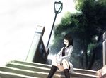  black_hair boots glasses kikivi original stairs 