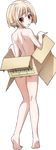  artist_request back barefoot blonde_hair box cardboard_box from_behind full_body gasper_vladi high_school_dxd high_school_dxd_new kneepits looking_back male_focus nude official_art otoko_no_ko pinky_out pointy_ears red_eyes short_hair tiptoes transparent_background 