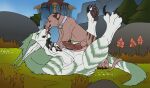  animal_genitalia animal_penis balls between_legs bodily_fluids brown_balls brown_body brown_fur canine_genitalia canine_penis cum cum_on_belly cum_on_body cum_on_self dasyuromorph duo erection feral feral_on_feral forked_penis fur genital_fluids genitals grass green_body green_eyes green_fur hi_res killthe_demon kissing lying male male/male mammal marsupial narrowed_eyes on_back outside penis plant recently_extinct_species red_eyes red_penis rock side_view thylacine thylus tree white_body white_fur 