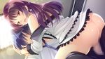  ass blush breasts censored fujita_konomi game_cg koi_saku_miyako_ni_ai_no_yakusoku_wo_~annaffiare~ natsume_eri nipples penis pink_eyes purple_hair sex 