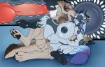  amaris_(miasmium) anthro anthro_on_feral anthro_penetrated bestiality big_breasts blue_body blue_fur blue_hair blue_nipples bodily_fluids breasts canid canine cervical_penetration cum cum_in_uterus cum_in_vagina cum_inside cum_on_leg cutaway duo ear_piercing ear_ring female female_penetrated feral feral_penetrating feral_penetrating_anthro fur genital_fluids grey_body grey_fur hair hi_res huge_breasts impregnation internal killthe_demon kissing knotting kodak_(wolffylegend) long_hair lying male male/female male_penetrating male_penetrating_female mammal nipples nude on_side penetration penile penile_penetration penis_in_vagina piercing ring_piercing sex species_request uterus vaginal vaginal_penetration 