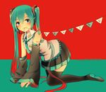  2013 aqua_eyes aqua_hair bad_id bad_pixiv_id chizuru_(ambient) hatsune_miku highres long_hair necktie solo twintails vocaloid 