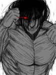  black_hair giant monochrome monster muscle rogue_titan shingeki_no_kyojin solo 